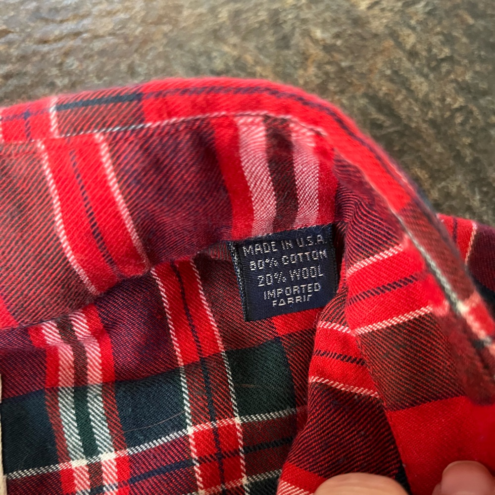 Brooks Brothers Brothers Flannel. Classic red plaid long sleeve button down. 16R - Picture 5 of 8
